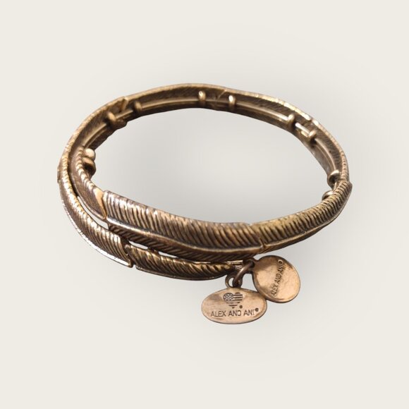 Alex & Ani Feather Wrap Bracelet - Picture 4 of 5
